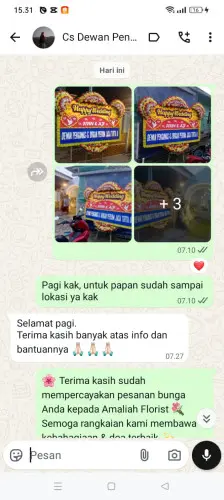 Testimonial Papan Bunga Pernikahan tarumanagara